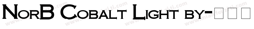 NorB Cobalt Light by字体转换